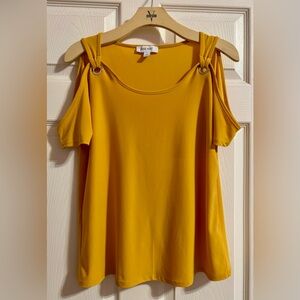 Nine West Mustard Yellow Blouse
